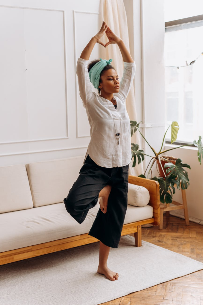 Woman Doing Exercise To Better Her Mental State