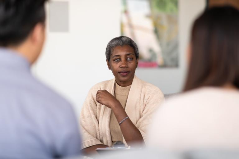 Therapist Talking With Patients